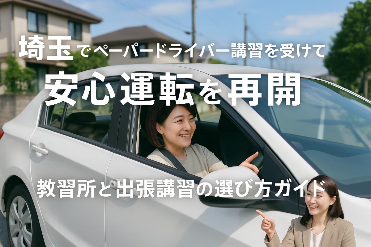 埼玉でペーパードライバー講習を受けて安心運転を再開するための教習所 